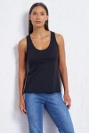 Franne Golde Slub Jersey Scoop Neck Tank