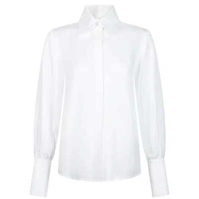 Fransjoy Women's White Grace Blouse