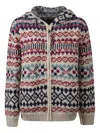 Frantic Dubliners Hooded Cardigan In Pattern