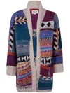 Frantic Patchwork-pattern Alpaca Wool Cardigan