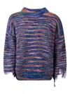 Frantic Multi Pastel Striped Sweater In Multi
