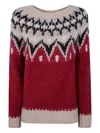 Frantic Fair Isle Wool Sweater In Red