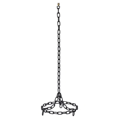 Pre-owned Franz West Brutalist Black Welded Chain Floor Lamp In Style Of  - France 1970s