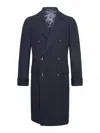 Franzese Collection Double-breasted Coat In Blue