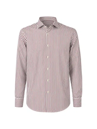 Franzese Collection Alain Delon Striped Shirt In White