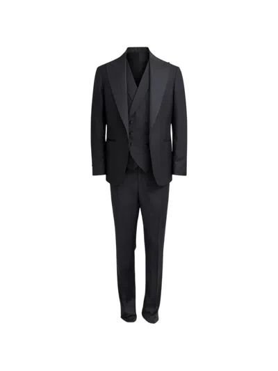 Franzese Collection Beckham French Tuxedo Suit (set Of Three) In Black