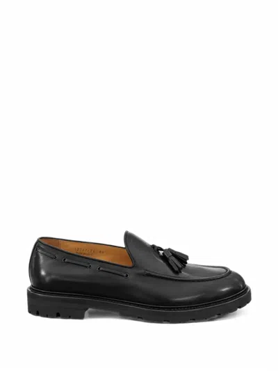 Franzese Collection Beckham Tassel Leather Loafers In Black