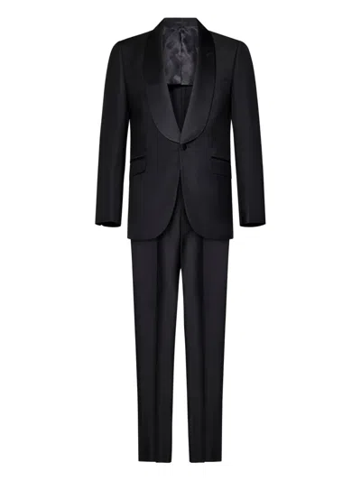 Franzese Collection Brad Pitt Single-breasted Dinner Suit In Black