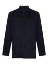 Franzese Collection Button Collared Jacket In Blue