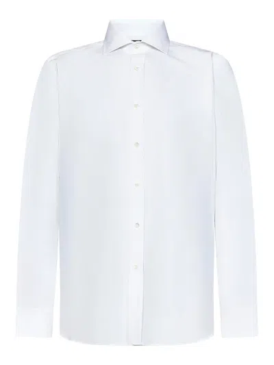 Franzese Collection Cotton And Linen Shirt In White