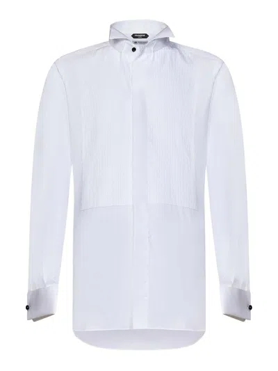 Franzese Collection Albini Cotton Mill Cotton Tuxedo Shirt In White
