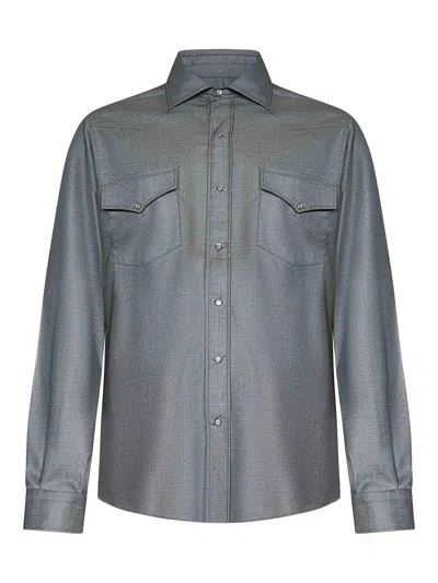 Franzese Collection Franzese Napoli Gianni Agnelli Model Shirt In Gray