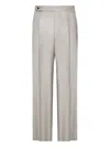 Franzese Collection Tailored Beige Trousers In High-quality Loro Piana Fabric In Multi