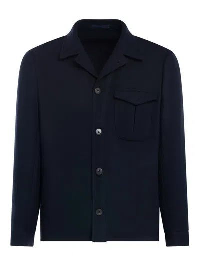 Franzese Collection Stefano De Martino Kaban Jacket In Blue
