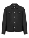 Franzese Collection Button Flap-pocket Jacket In Black