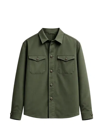 Franzese Collection Chest-pockets Button-down Jacket In Green