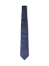 Franzese Collection Classic Blue Jacquard Silk Tie In Gray