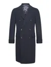 Franzese Collection Double-breasted Coat In Blue
