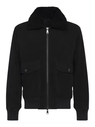 Franzese Collection Rolls Royce Detachable Collar Jacket In Black