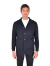 Franzese Collection Button Patch-pockets Jacket In Blue