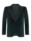 Franzese Collection Peak-lapels Blazer In Green