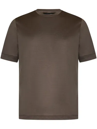 Franzese Collection Capital Crew Neck T-shirt In Brown