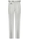 Franzese Collection Tailored Grey Australis Denim Super 150s Merino Wool Trousers In Gray