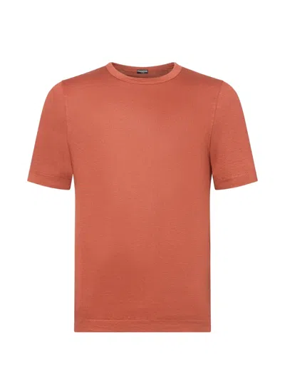 Franzese Collection Crew-neck Short-sleeves T-shirt In Red