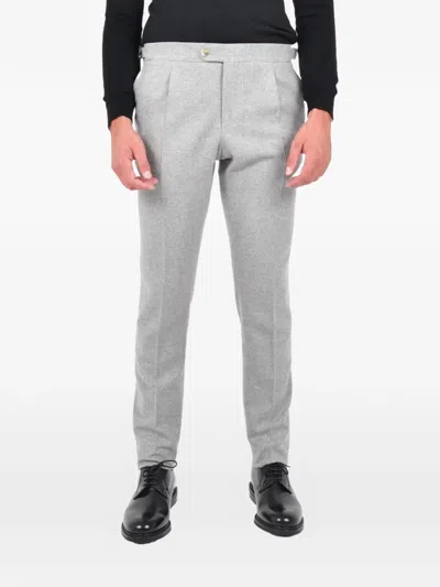 Franzese Collection Darted Tailored Trousers In Gray