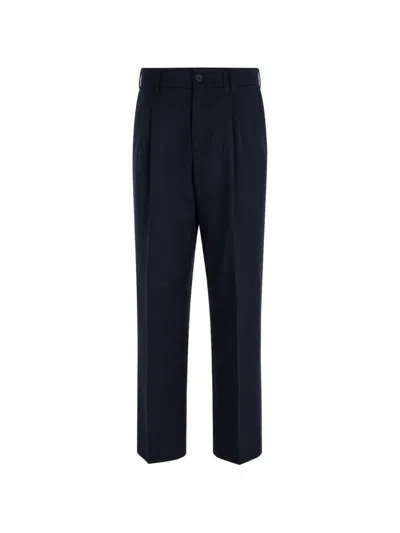 Franzese Collection David Beckham Pleated Tapered Trousers In Blue