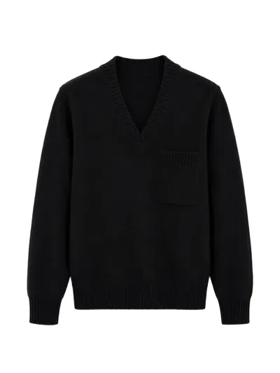 Franzese Collection David Beckham V-neck Sweater In Black