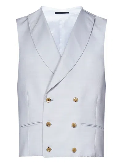 Franzese Collection Double-breasted Waistcoat In Gray