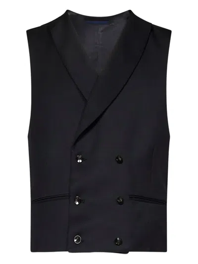 Franzese Collection Double-breasted Waistcoat In Black