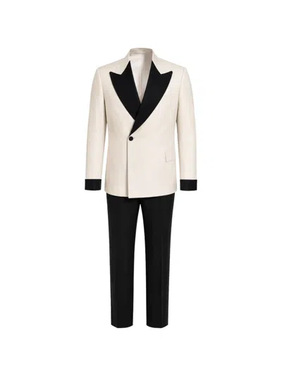 Franzese Collection Double-breasted Suit In Neutral