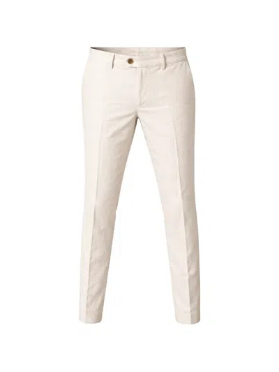 Franzese Collection Flat-front Skinny Trousers In White