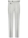Franzese Collection Tailored Grey Australis Denim Super 150s Merino Wool Trousers In Gray