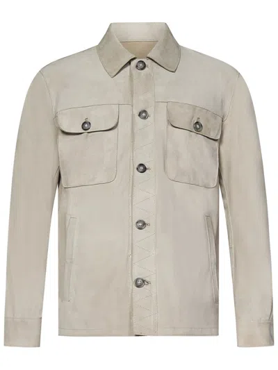 Franzese Collection Franzese Napoli Brad Pitt Model Jacket In Neutral
