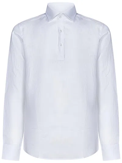 Franzese Collection Franzese Napoli Brad Pitt Polo Shirt In White