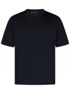 Franzese Collection Crew Neck T-shirt In Soft Wool With Relaxed Fit In Blue