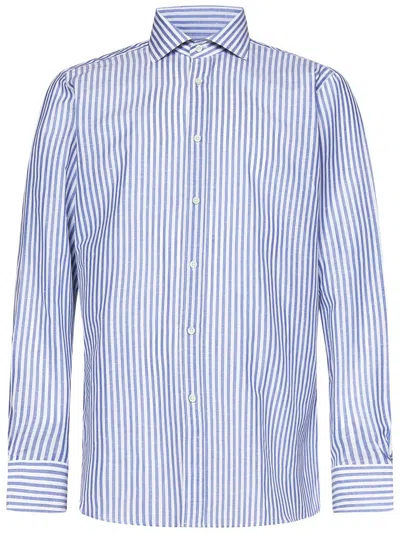 Franzese Collection Franzese Napoli David Beckham Model Shirt In Blue
