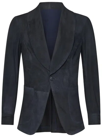 Franzese Collection Franzese Napoli Gianni Agnelli Model Blazer In Blue