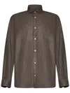 Franzese Collection Franzese Napoli Donald Trump Model Shirt In Brown