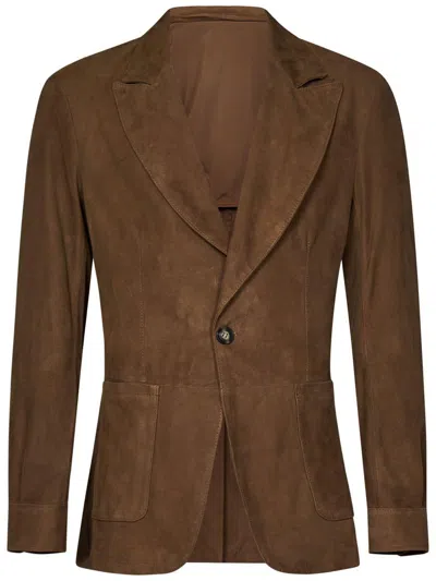 Franzese Collection Franzese Napoli Gianni Agnelli Model Blazer In Brown