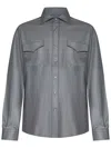 Franzese Collection Franzese Napoli Gianni Agnelli Model Shirt In Gray