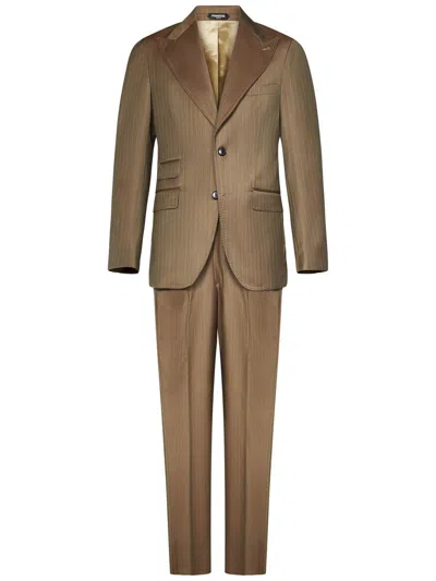 Franzese Collection Franzese Napoli Gianni Agnelli Model Suit In Brown