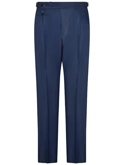 Franzese Collection Franzese Napoli James Bond 007 Model Trousers In Blue