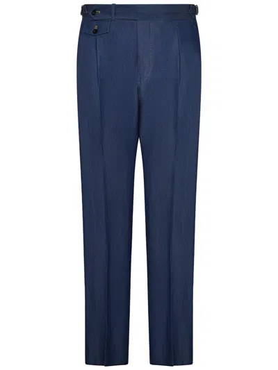 Franzese Collection Franzese Napoli James Bond 007 Model Trousers In Blue