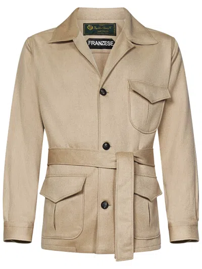 Franzese Collection Franzese Napoli James Bond Model Jacket In Beige