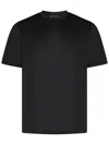 Franzese Collection Nuvola Black Cotton T-shirt With Round Neckline In Black