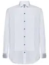Franzese Collection Tuxedo-style White Shirt With Exquisite Embroidery In White
